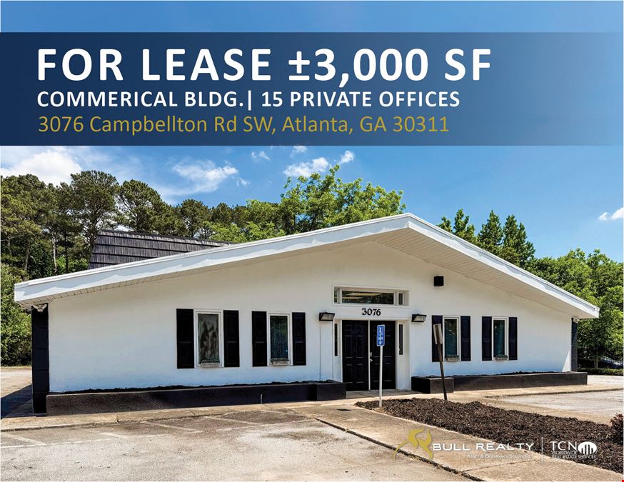 ±3000 SF Commercial Bldg with 15 Private Suites on Campbellton Rd