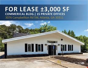 ±3000 SF Commercial Bldg with 15 Private Suites on Campbellton Rd