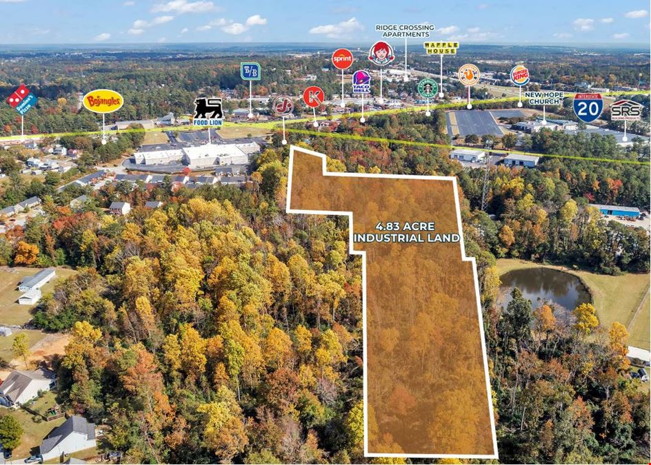 4.83 Acres | M-1 Zoned | 0.5 Miles to I-20
