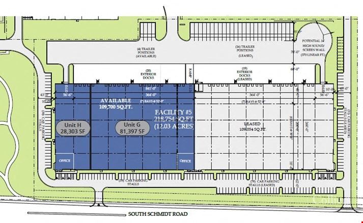 109,700 SF (Divisible) Available for Lease in Bolingbrook