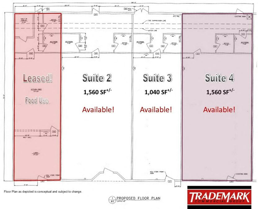 1,500 SF Bay Plaza Retail/Commercial Suite