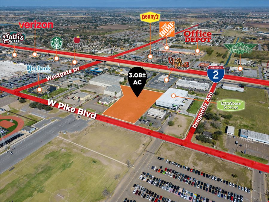 3.08 AC Development Site | Pike Blvd Weslaco TX | Flex | Industrial