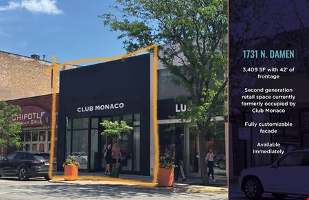 Preview of Retail space for Rent at 1731 N Damen Avenue
