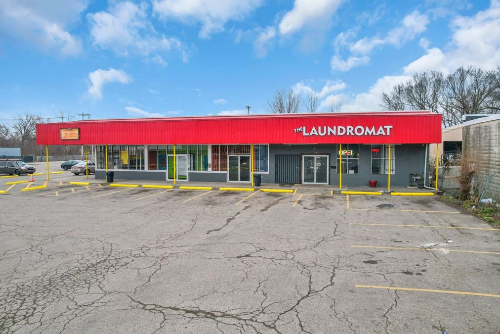 Southside Columbus laundromat, retail space, and drive-thru 1501-1511 Frebis Avenue