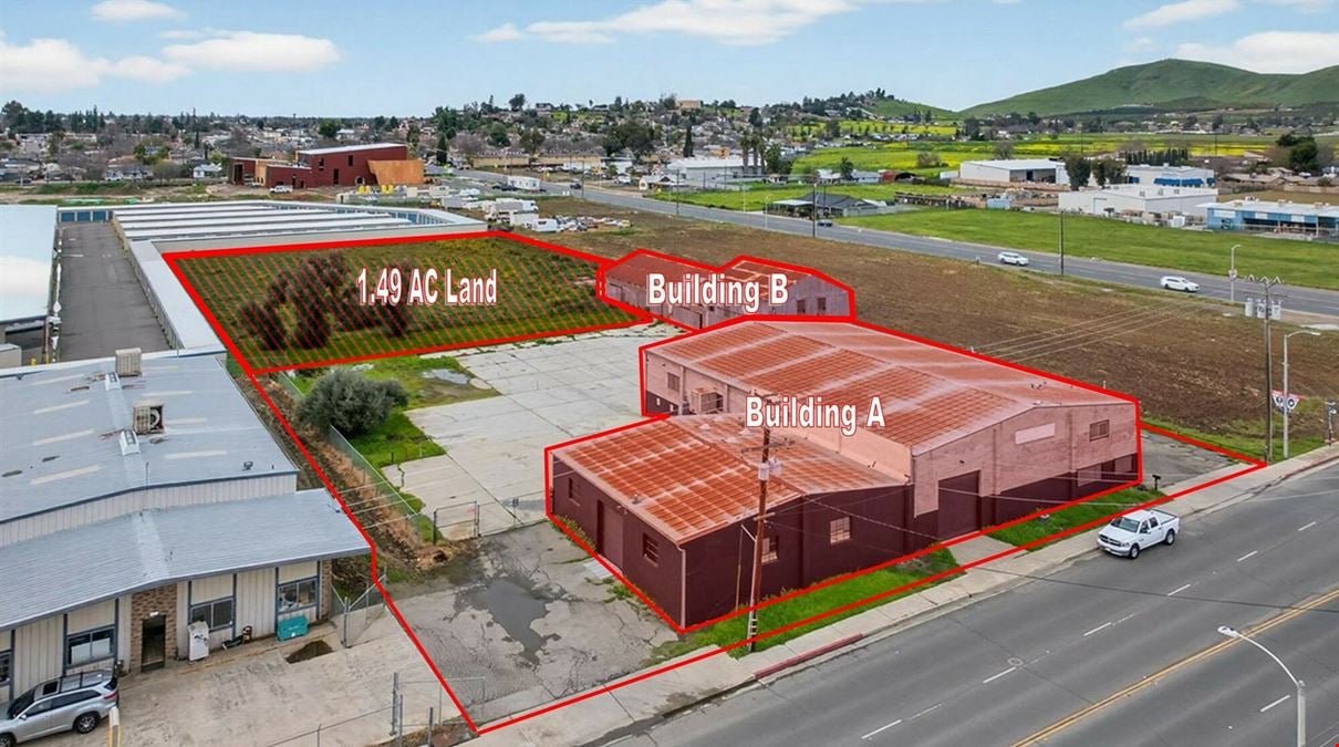 Freestanding Industrial Building on ±2.37 Acres in Porterville