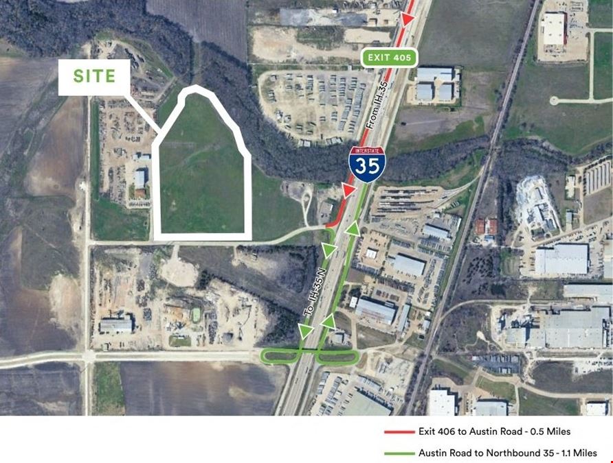40 ACRES, ~27 BUILDABLE AC WITH IH-35 ACCESS