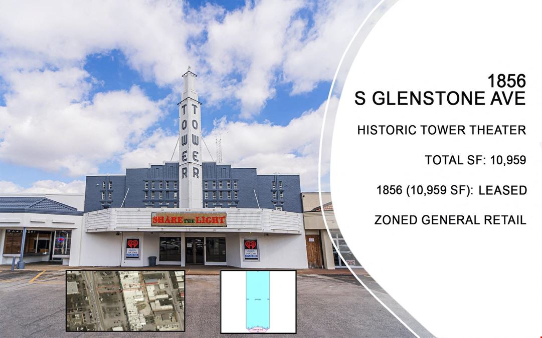 +/-70,007 sf Retail / Office Buildings + 11,875 sf Lot  For Sale or Lease On Glenstone & Sunshine