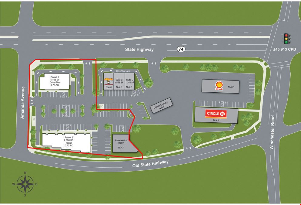 Drive Thru & Retail Pads Available