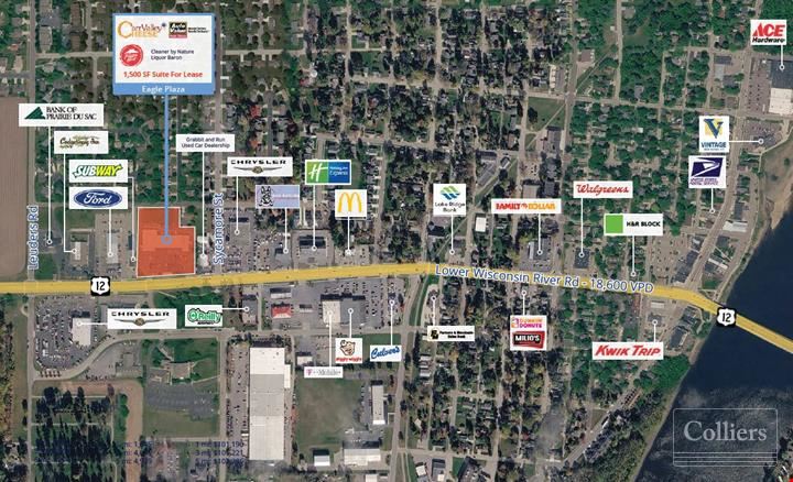 1,026-1,500 SF Retail/Restaurant Space at the Eagle Plaza