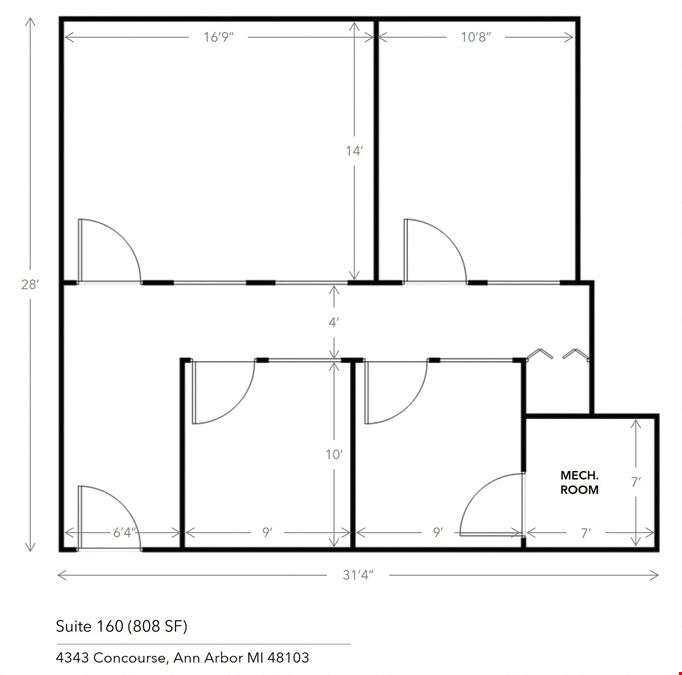 Concourse Office Center - Office Suites for Lease - Ann Arbor / Pittsfield Twp