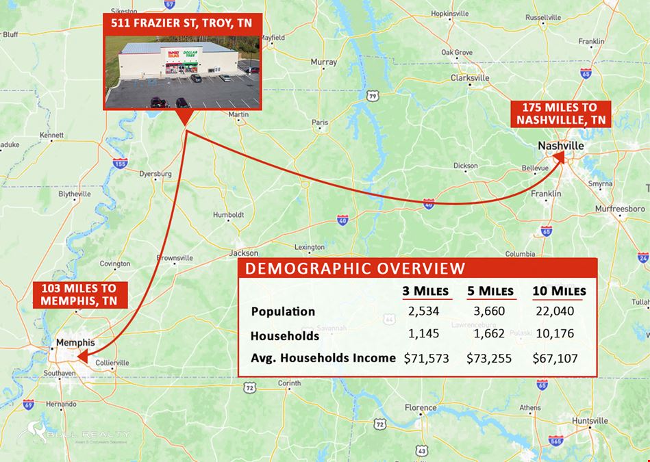 Family Dollar NN Investment Opportunity | 8.1% Cap Rate | Troy, TN