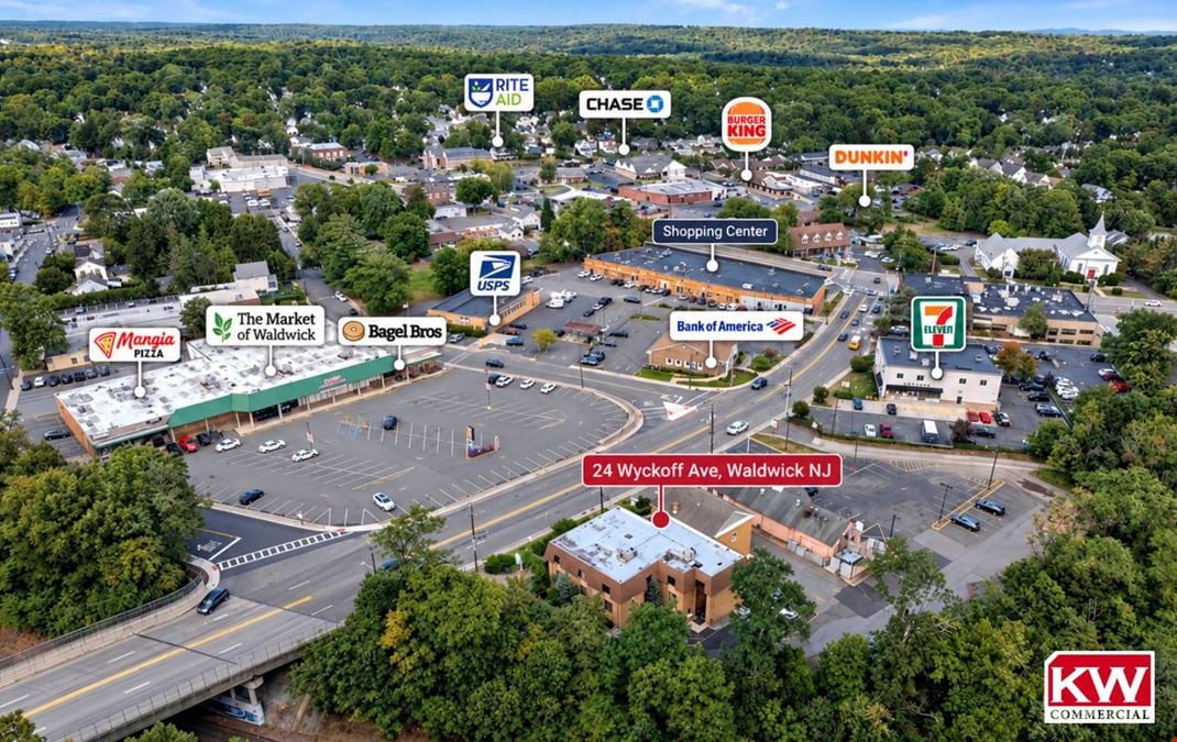 8,546 SF on Nearly 1 Acre | Prime Waldwick Commercial Corner on Wyckoff Ave