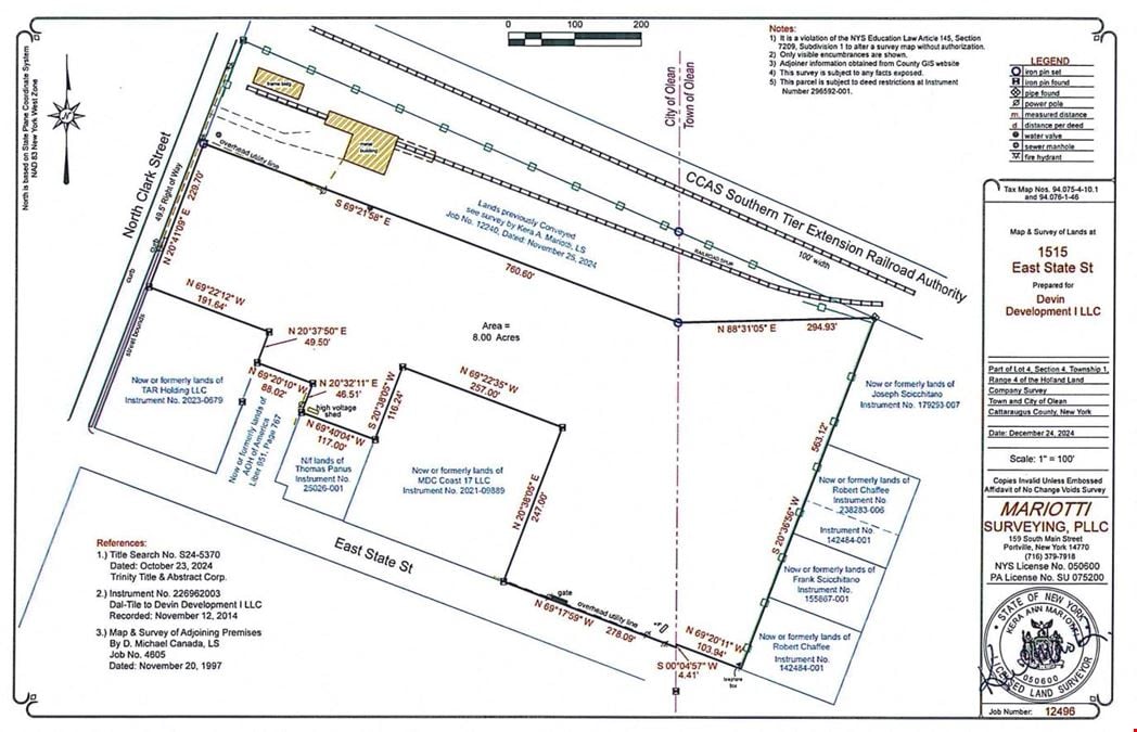 2+/- Acres up to 8+/- Acres w/Rail line access