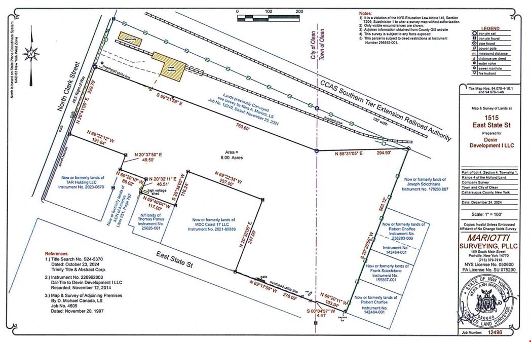 2+/- Acres up to 8+/- Acres w/Rail line access