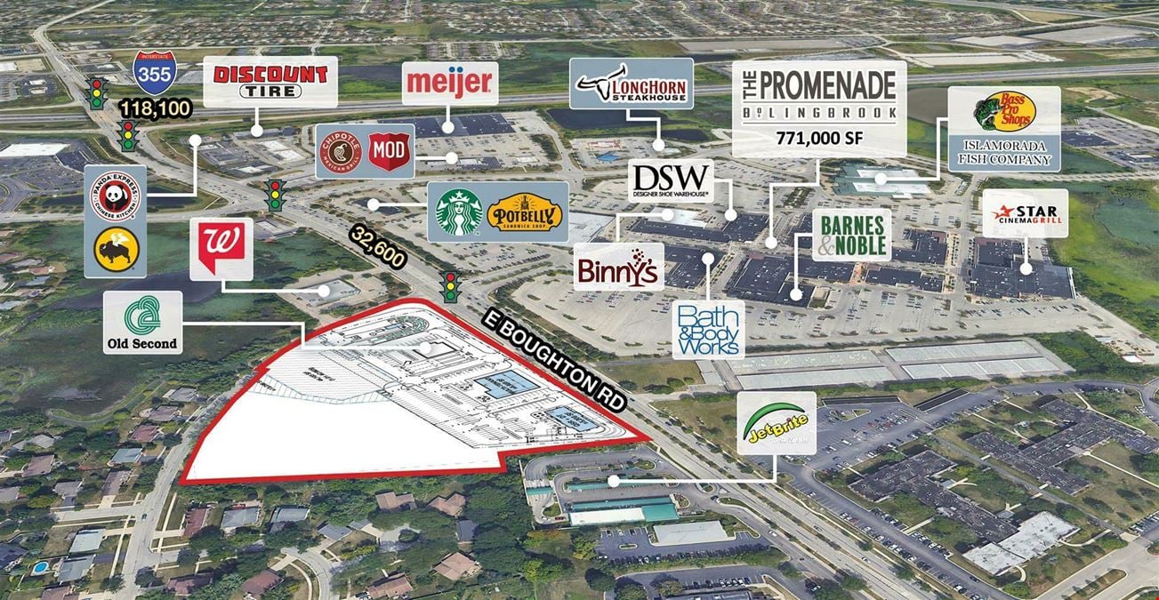 New Retail Development Across From The Promenade Bolingbrook