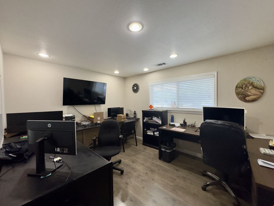 Affordable office with fenced yard space
