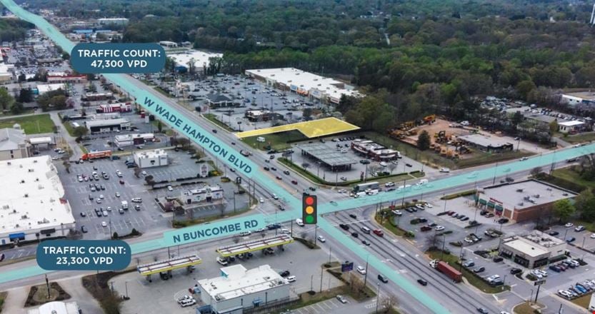 Preview of VacantLand space for Rent at 1308 West Wade Hampton Boulevard