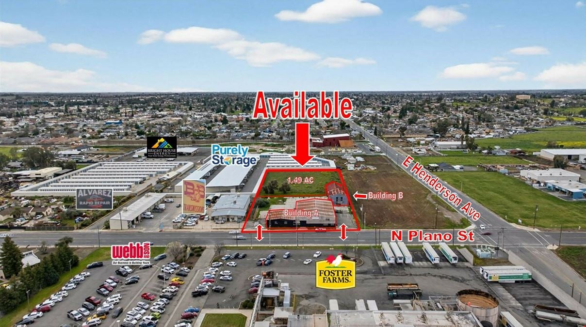 Freestanding Industrial Building on ±2.37 Acres in Porterville