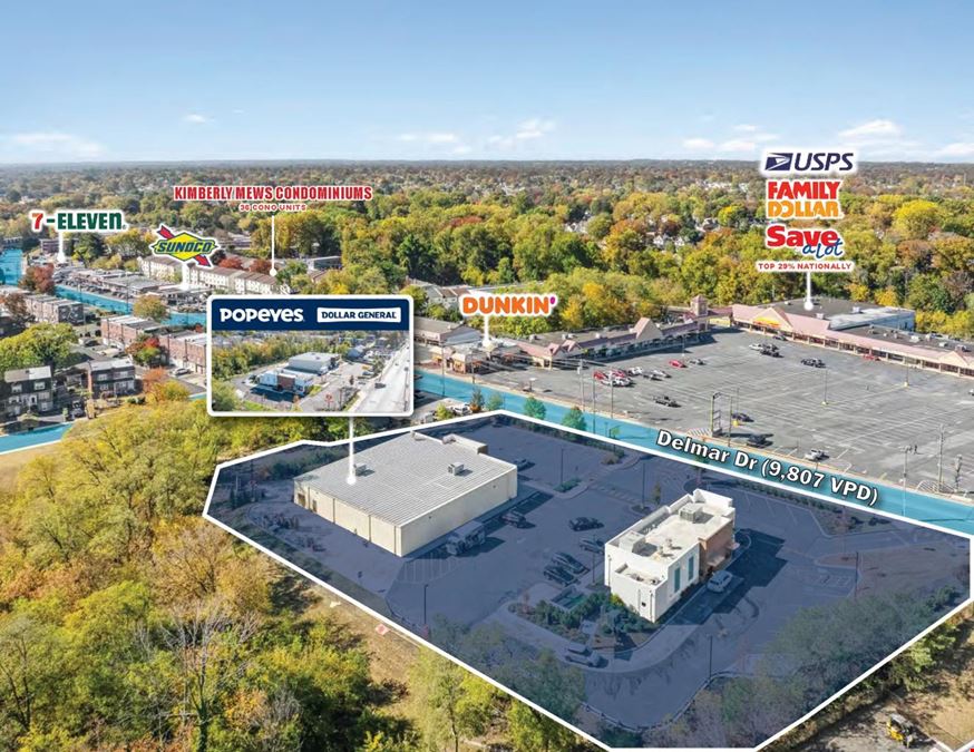 NN Popeyes & Dollar General | 2018 & 2021 Construction | 12+ Years WALT | $219K NOI