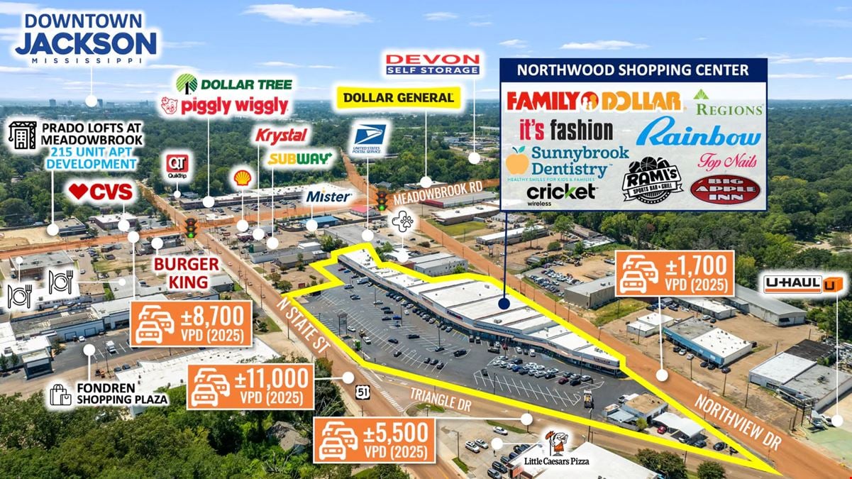 Retail | 97% Occupied | 62% Nationals | Double Digit Cap Rate | 18 VPD | $402K NOI