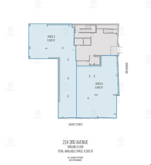 3,000 - 6,300 SF | 224 3rd Avenue | Retail Space In Brand New Luxury Development For Lease
