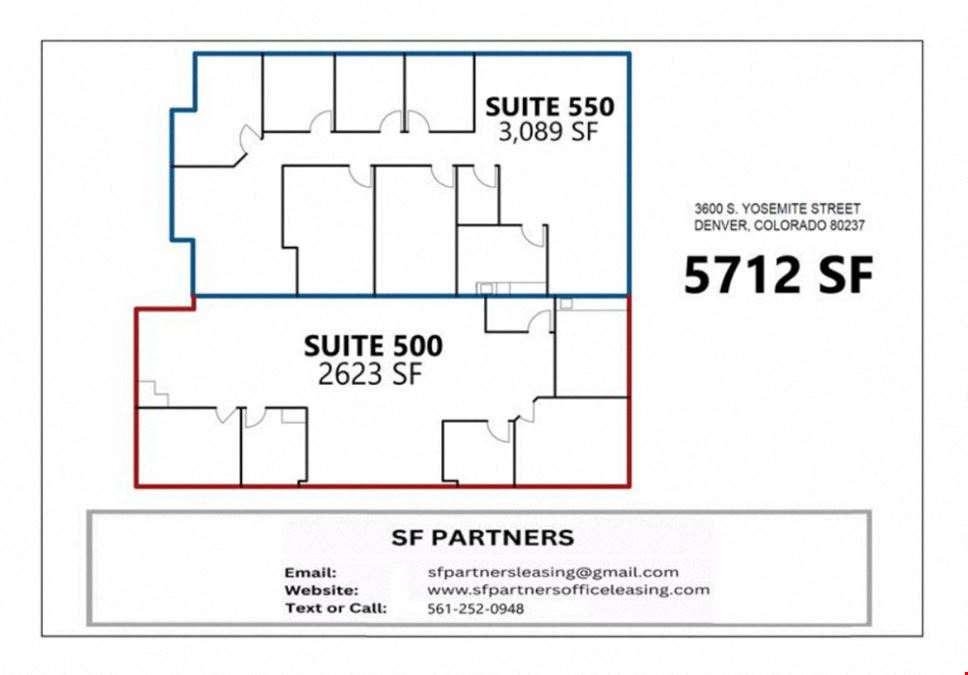 5712 SF Suite 500-550 Professional and Medical Office Space