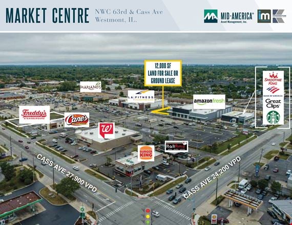 Preview of Retail space for Rent at 63rd & Cass Avenue Westmont, IL