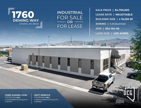 Preview of Industrial space for Rent at 1760 Deming Way