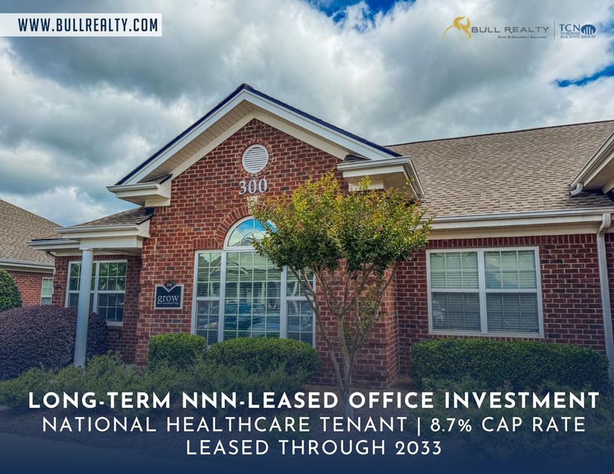 Long-Term NNN-Leased Office Investment | National Healthcare Tenant | 8.7% Cap Rate | Leased Through 2033