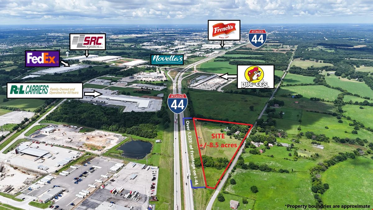 +/- 8.5 acres with income, near Buc-ee's on I-44