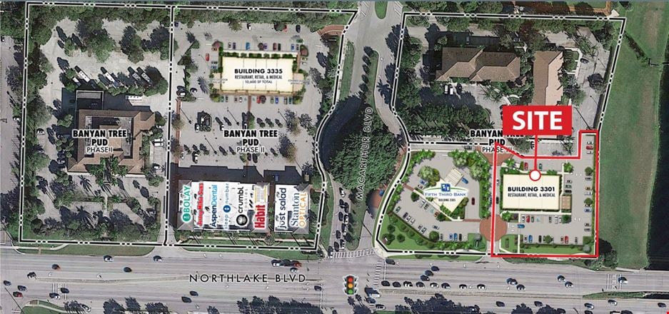 Preview of Retail space for Rent at 3301-3303 Northlake Blvd