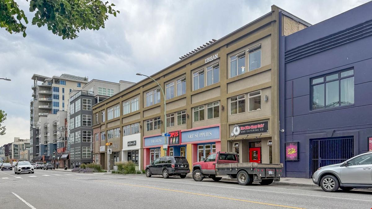 High profile commercial strata unit available in the heart of Kelowna’s Cultural District.