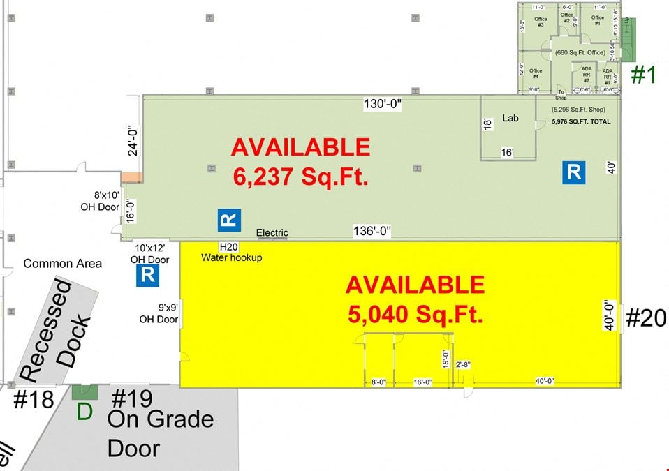 5,040 S.F. & 17,023 S.F. INDUSTRIAL SPACE FOR LEASE