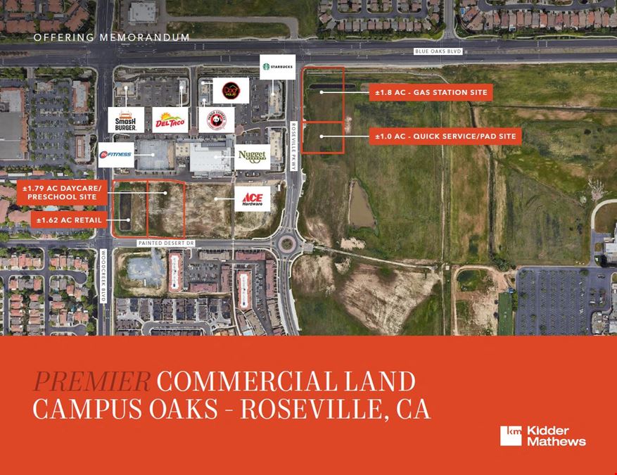 QSR/Retail Pad Site - 1.0ac - near SEC Blue Oaks Blvd & Roseville Pkwy