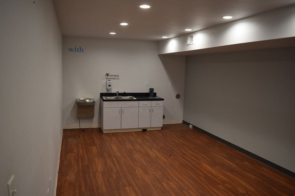 1,708 SF flex/office with 1,653 SF of bonus mezzanine storage area