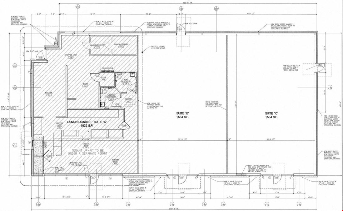 1,500+ SF with Dunkin on Bragg Blvd