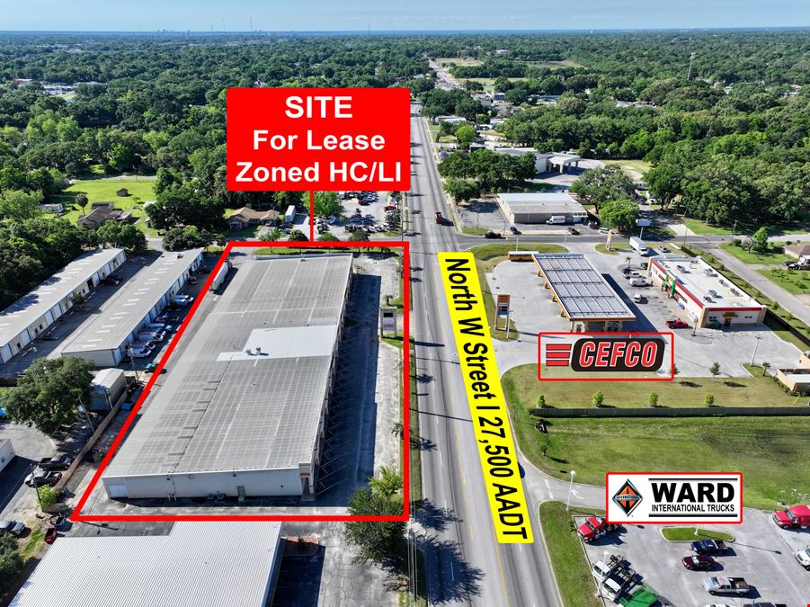 High-Visibility Strip Center for Lease in Central Pensacola