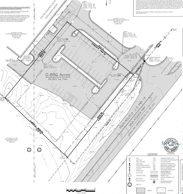 For Ground Lease 0.896 AC Retail Outparcel Alpharetta