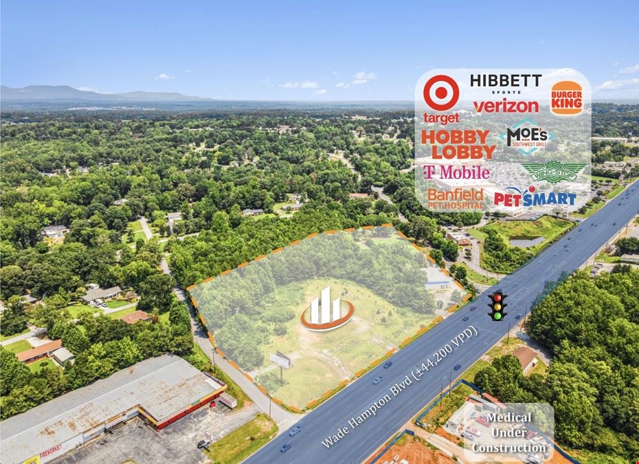 Prime Development Opportunity On Wade Hampton Blvd
