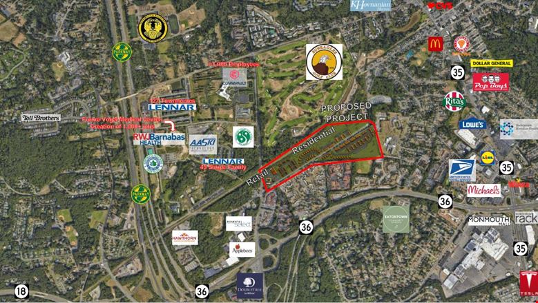 Preview of Retail space for Rent at Intersection of Pinebrook Road and Hope Road off Route 36 in