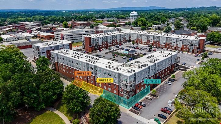Multiple Retail Suites Available at Parkview Greer Apartments, Steps from Downtown