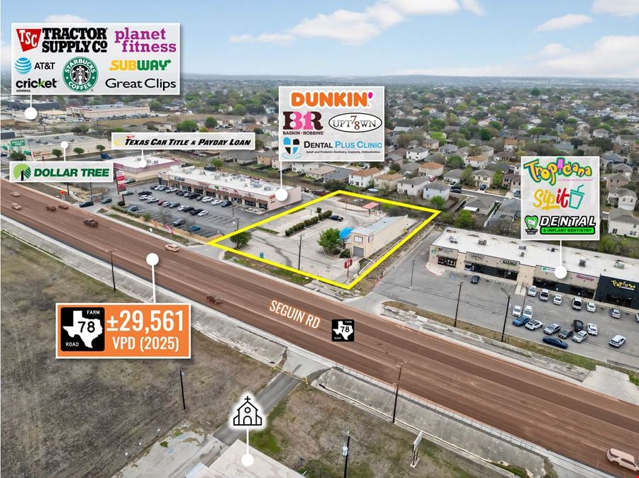 REIT Sale | Former Zips Car Wash | 29K VPD | San Antonio MSA | 8.6% Population Growth | Walmart Shadow