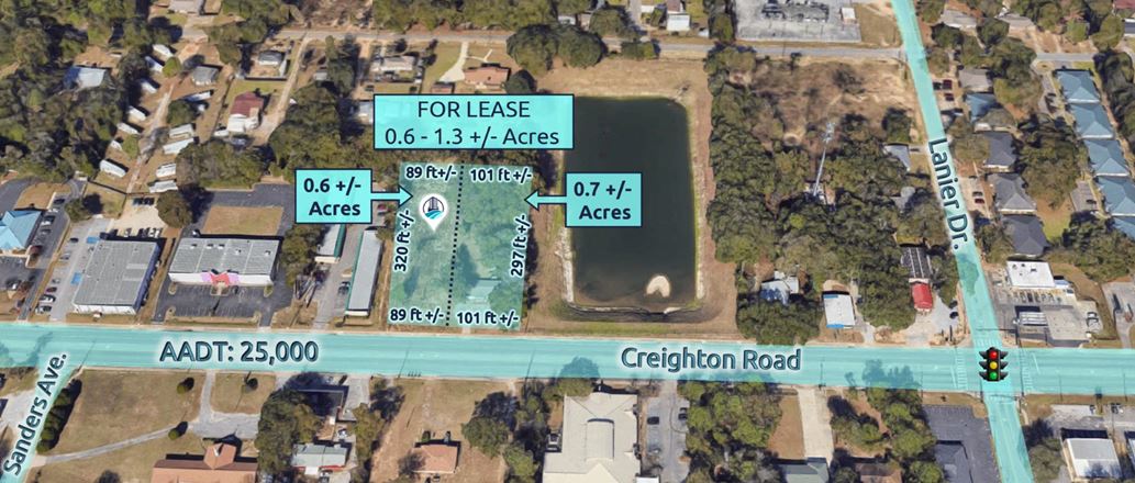 Preview of Land space for Rent at 1616 Creighton Road
