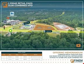 2 Pad Sites | Anchored by Food Lion | 2X Full Motion
