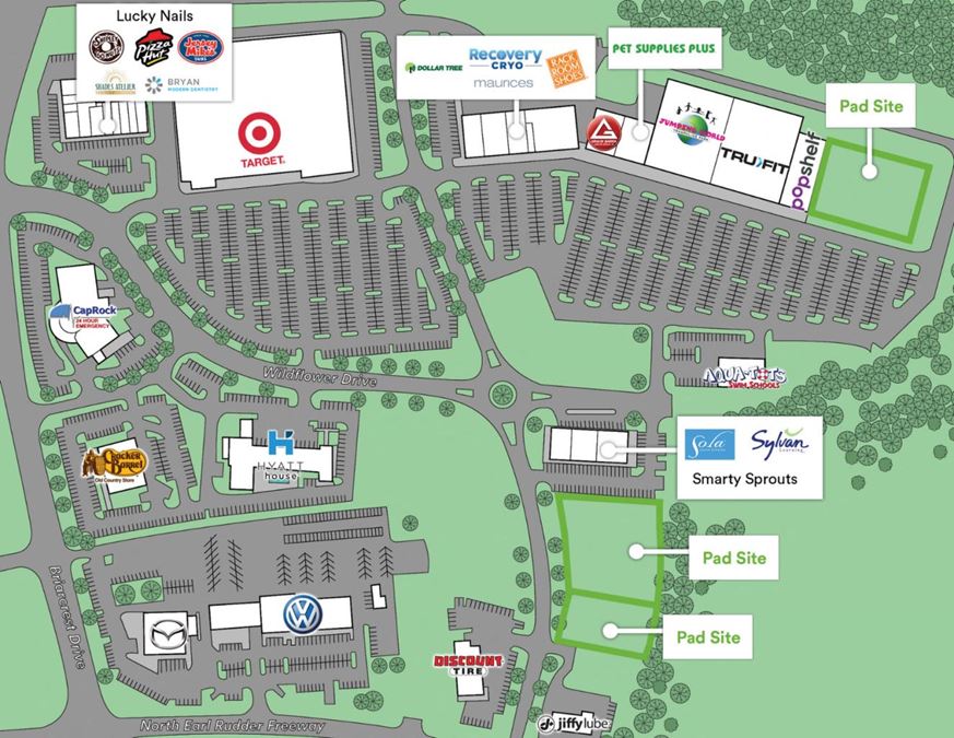 Bryan Towne Center Pad Sites