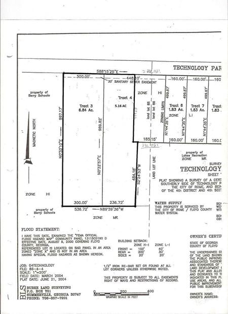 Preview of VacantLand space for Sale at 1629 Technology Parkway