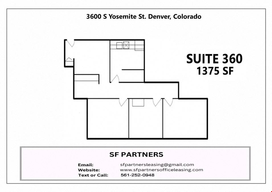 1375 SF Suite 360 Professional & Medical Office Space