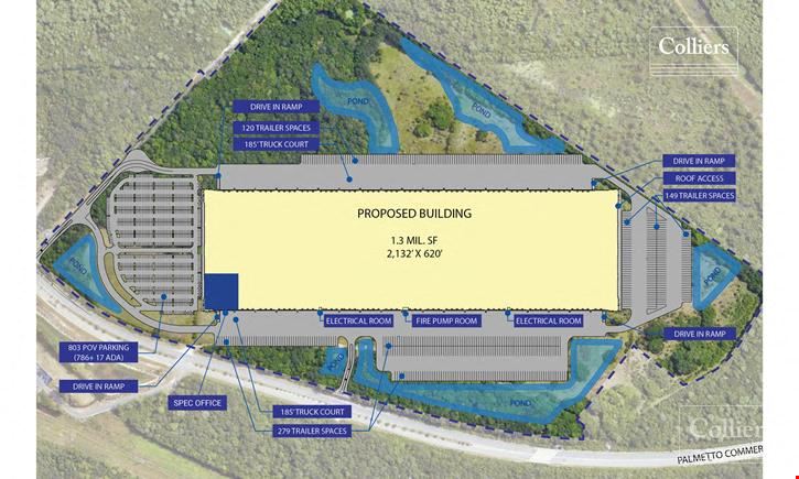 Palmetto Logistics ±1.32 Million-SF Industrial Facility in Charleston County