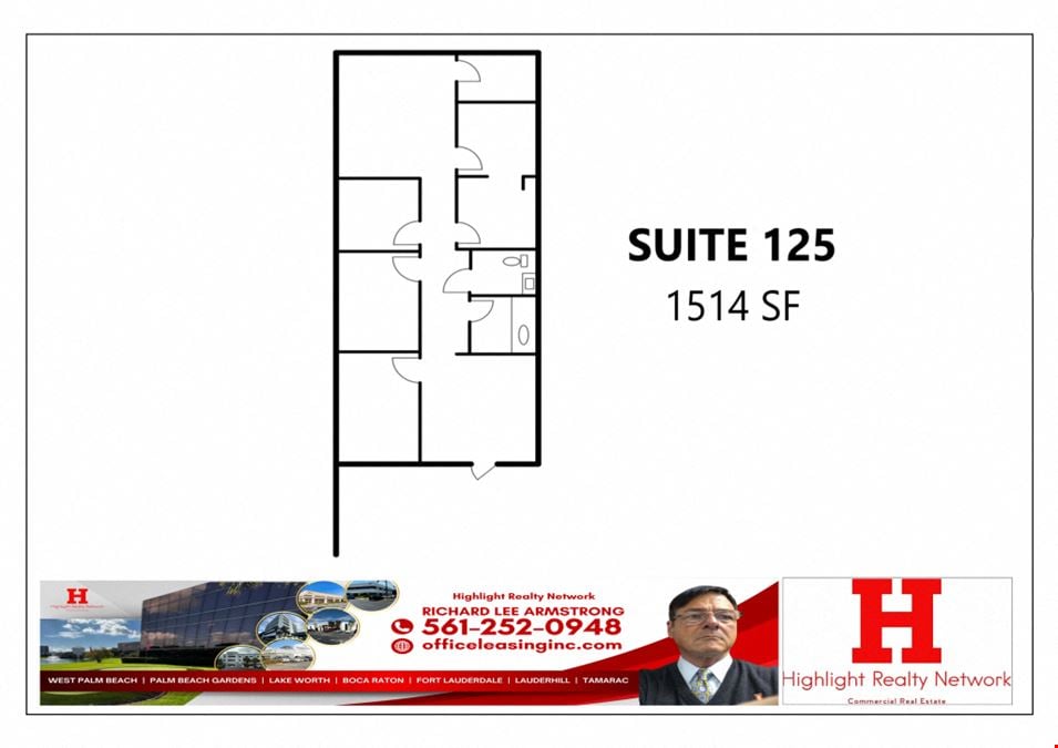 1514 SF Suite 125 Professional and Medical Office Space