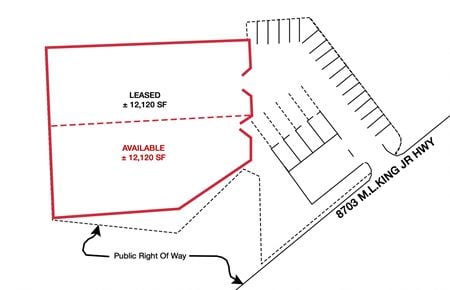Preview of VacantLand space for Rent at 8703 Martin Luther King, Jr Hwy